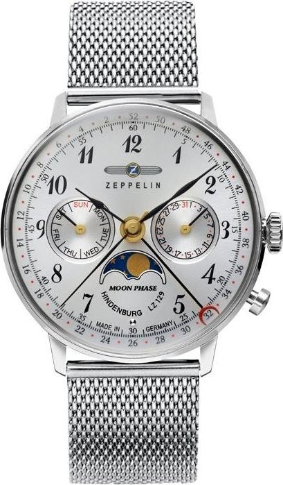 Zegarek Zeppelin LZ129 Hindenburg 7037M-1 Quarz Srebrny (259537)