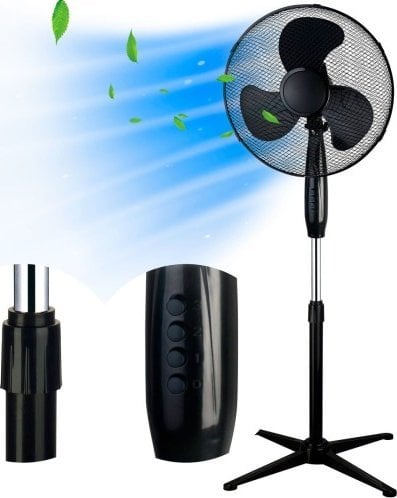 Wentylator ExtraLink EXTRALINK BRYZA, ESF-40D-BL, STANDING FAN, 3 BLADES, 3 SPEED SETTINGS, BLACK