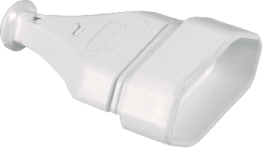 Opal Gniazdo przenośne pojedyncze płaskie 2,5A białe