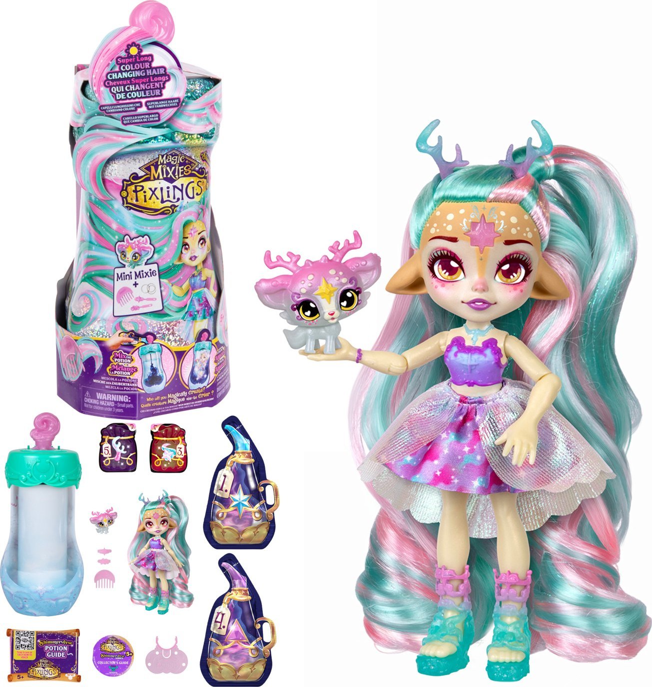 Tm Toys TM Toys Magic Mixies Pixlings Galaxy Hair Lalka Deerlee