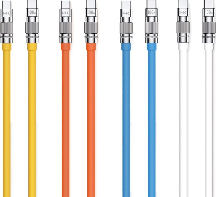 Kabel USB Wekome USB-C - USB-C 1 m Biały (WK-WDC-188_WHITE)