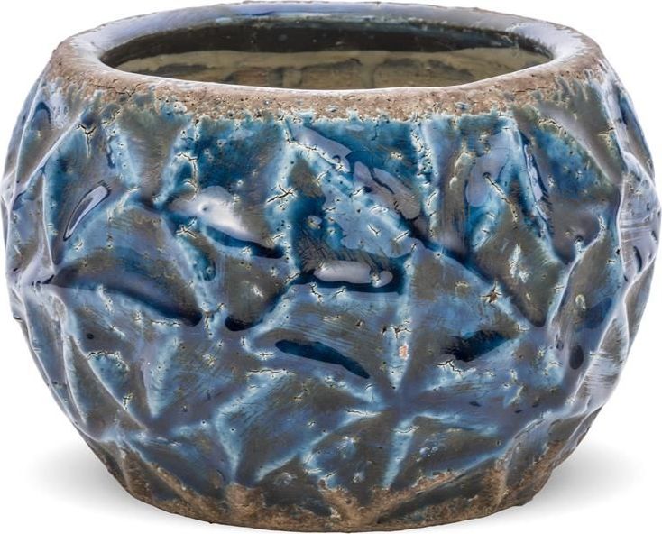 Pigmejka Mała Okrągła Osłonka Ozdobna Terakotowa, Niebieska uniwersalny