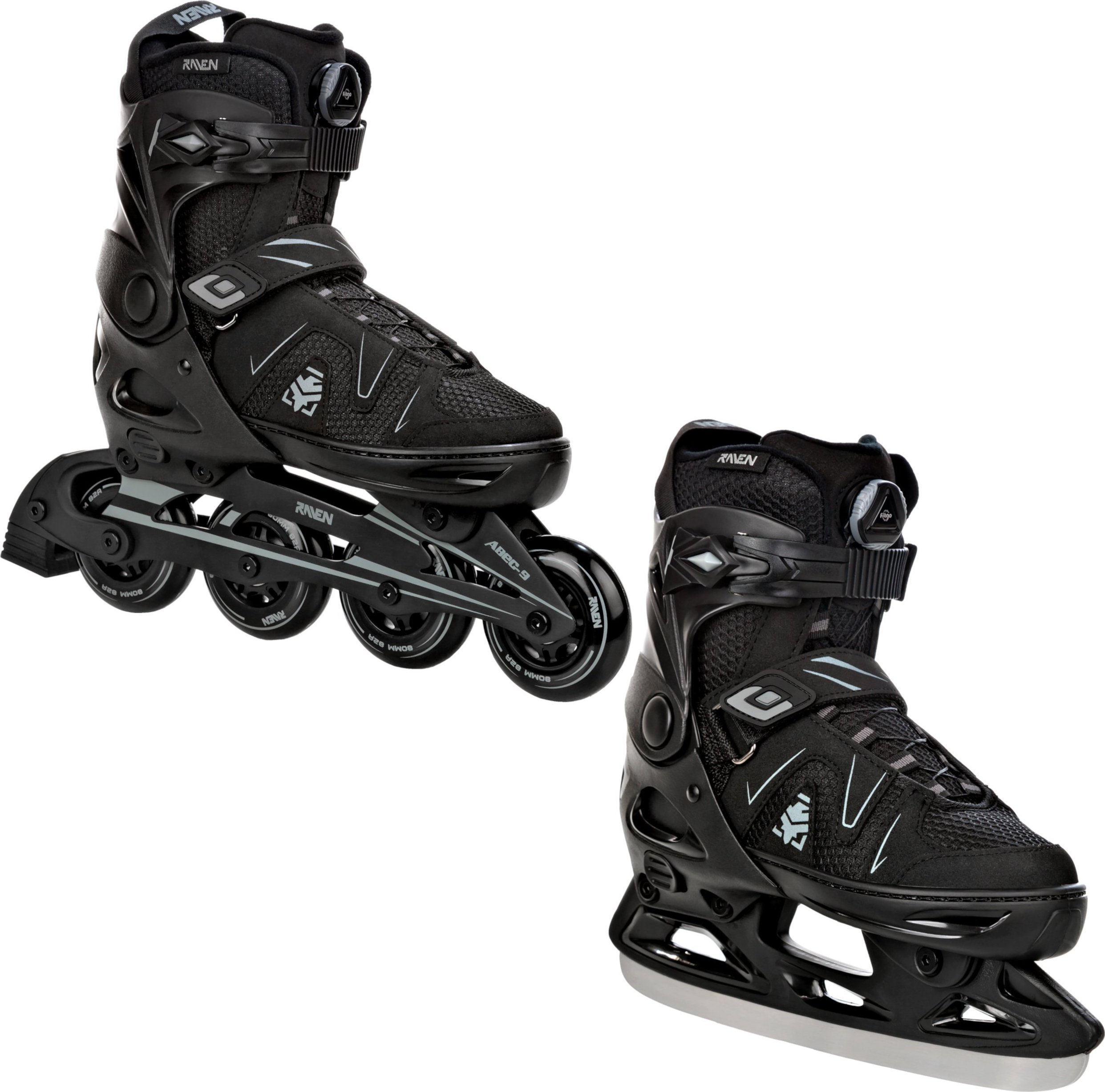 Rolki Raven Inlineskates Pulse PRO rekreacyjne regulowane czarne r. 37-40