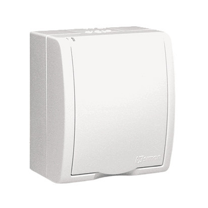 Kontakt-Simon Gniazdo pojedyncze Z/U IP54 białe