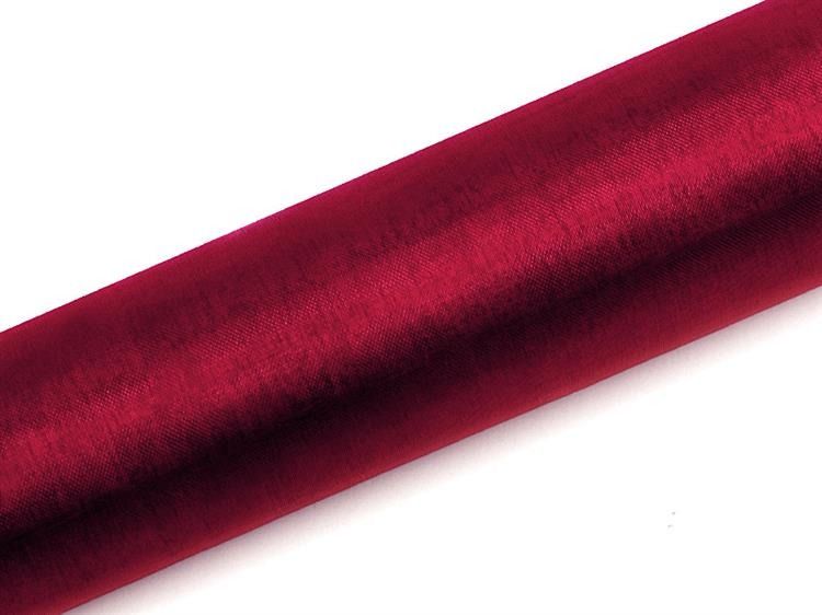 Party Deco Organza Gładka, czerwone wino, 0,16x9 m uniwersalny