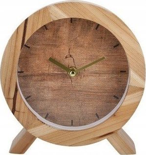 Kaemingk Zegar drewniany stojący na nóżkach 19 cm