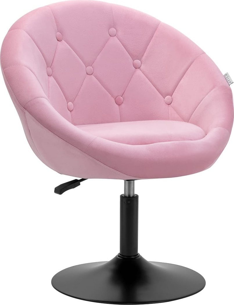 Activeshop 4Rico fotel obrotowy QS-BL12B aksamit różowe