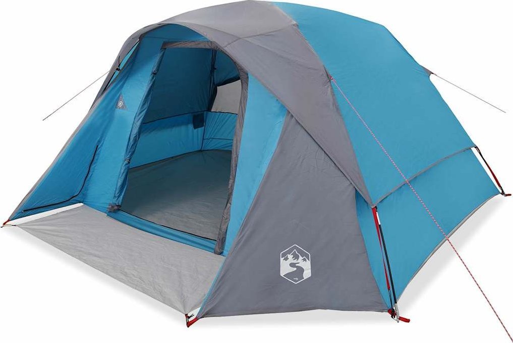 Namiot turystyczny, 4-os., niebieski, wodoszczelny
