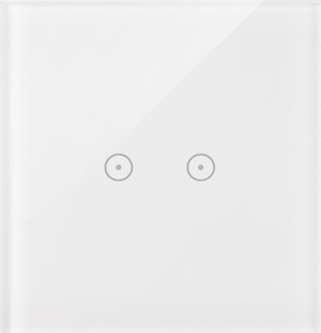 Kontakt-Simon Simon Touch ramki Panel dotykowy S54 Touch, 1 moduł, 2 pola dotykowe poziome biała perła DSTR12/70