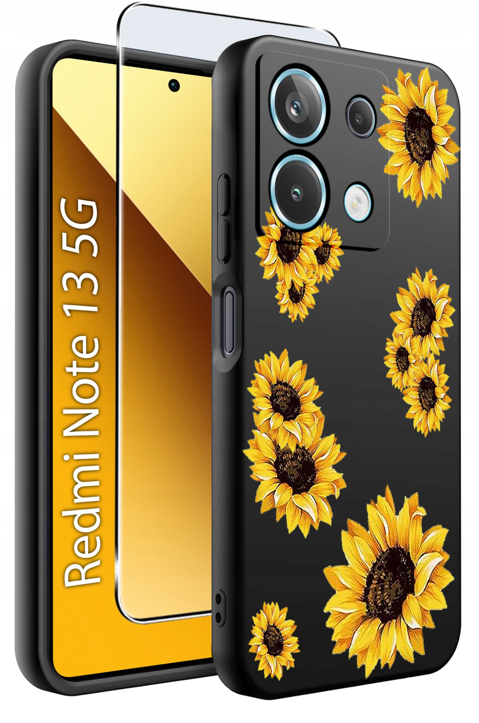 ETUI do Xiaomi Redmi Note 13 5G WZORY |SILIKONOWE MATT CASE +SZKŁO 9H