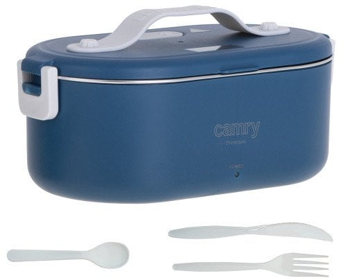CR 4517 Pojemnik na żywność - podgrzewany - zestaw - metalowy pojemnik + komplet sztućców + woreczek podróżny