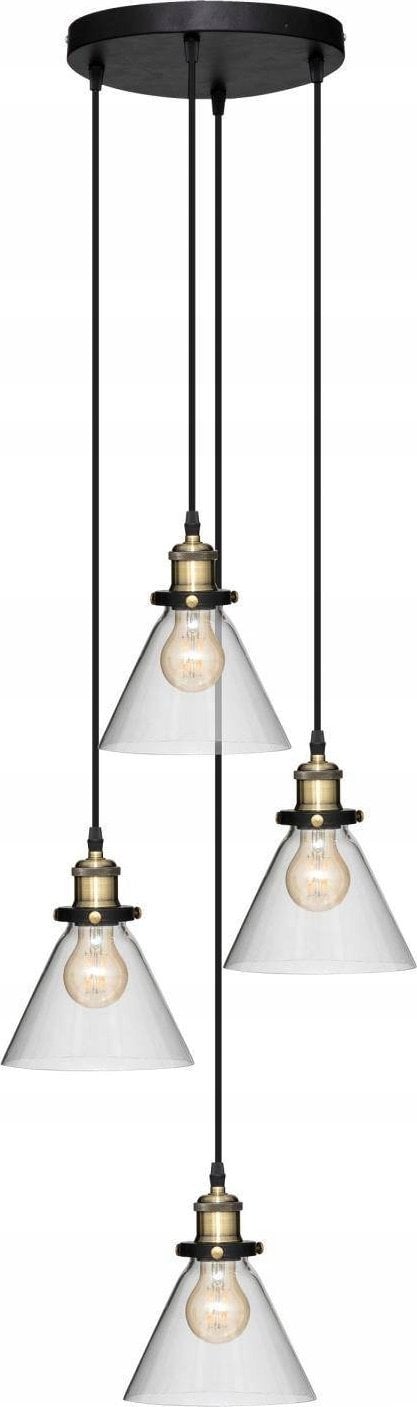 Atmosphera Lampa nad stół industrialna Alak, 4-punktowa, Ø 18 cm