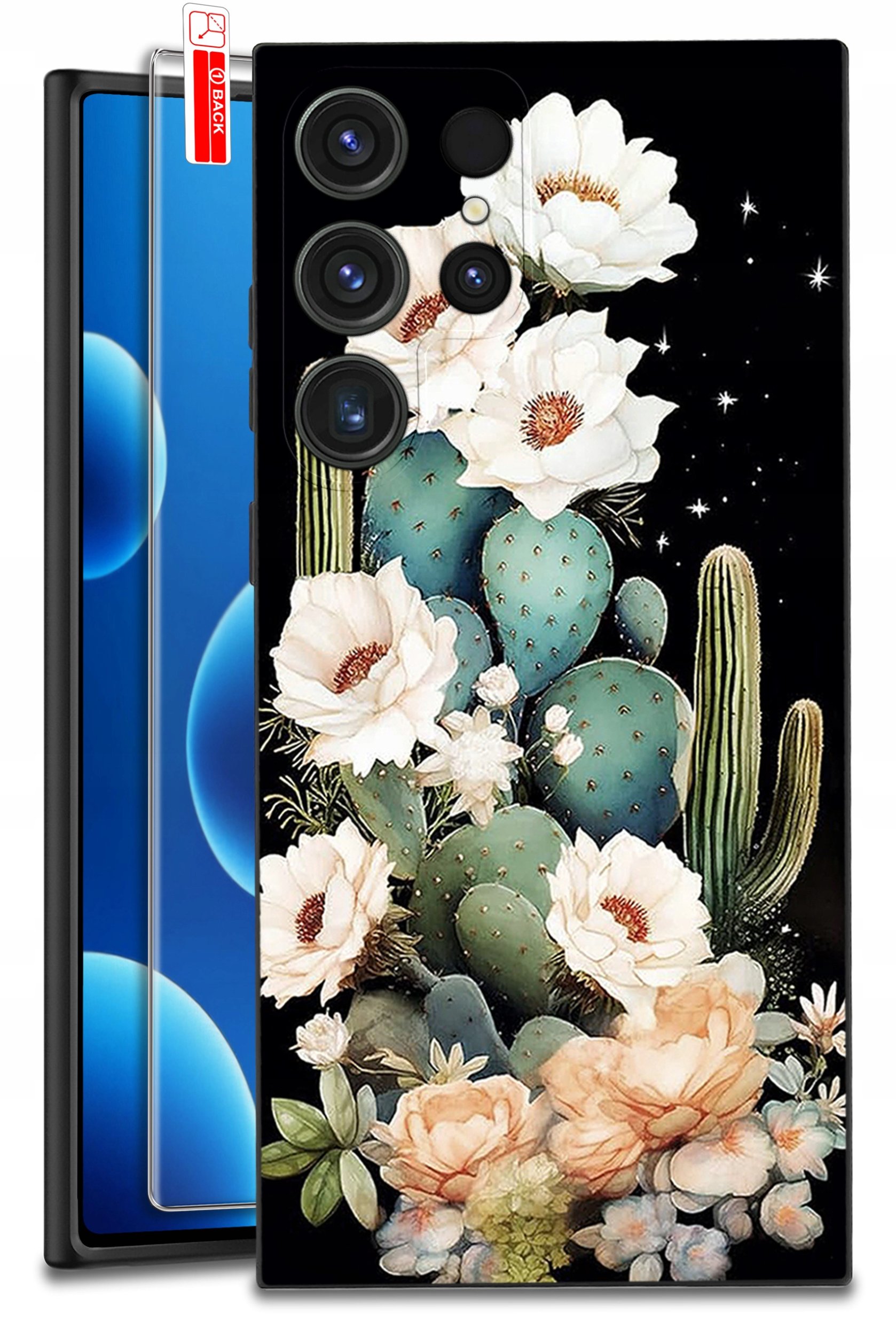 ETUI do Samsung Galaxy S25 Ultra WZORY | SILIKONOWE MATT CASE + SZKŁO 9H