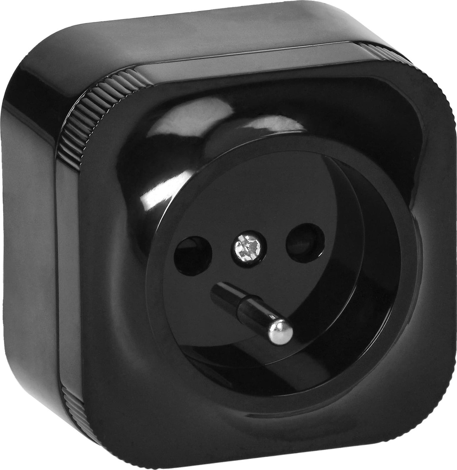 Orno Gniazdo pojedyncze ToDo OR-OE-7205/B natynkowe z bolcem 2P+Z 16A 230V czarne