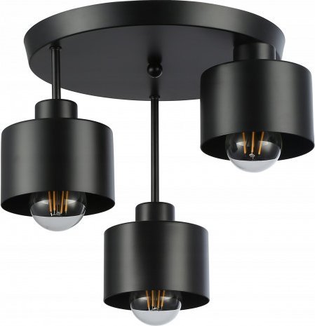 Lampa wisząca EGLO Lampa wiszący żyrandol LED 3xE27 loft, czarna