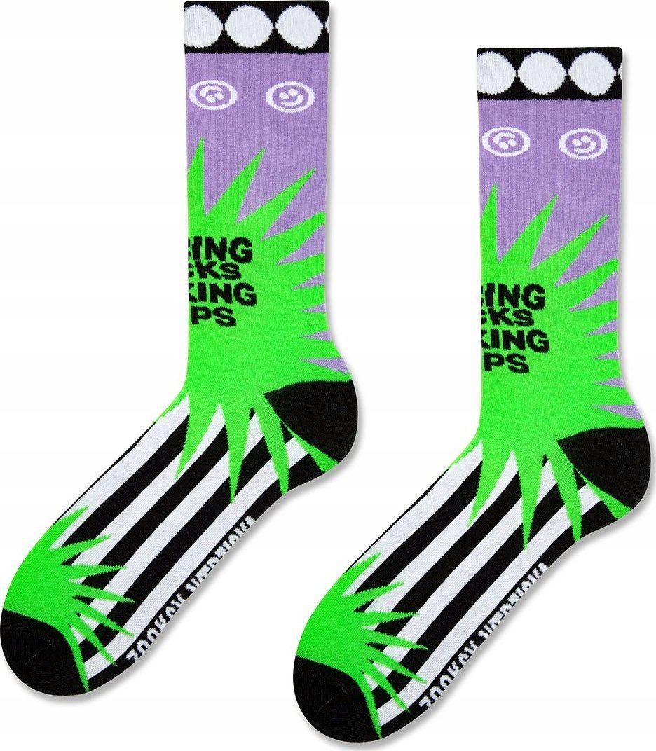 Zooksy ZOOKSY x WEDZICKA Skarpety fluo RESPECT Świecące w nocy 36-40