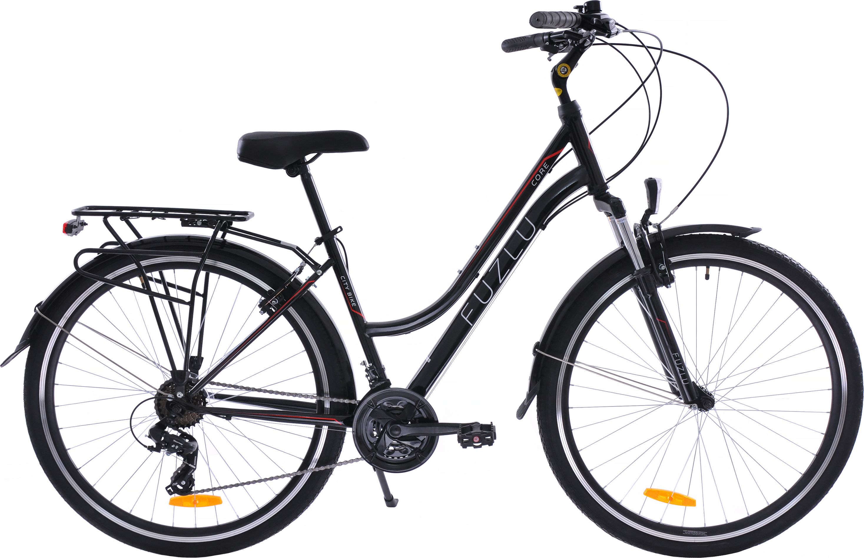 Fuzlu Rower trekkingowy 28 Core Lady Amor 18" czarny/czerwony/biały