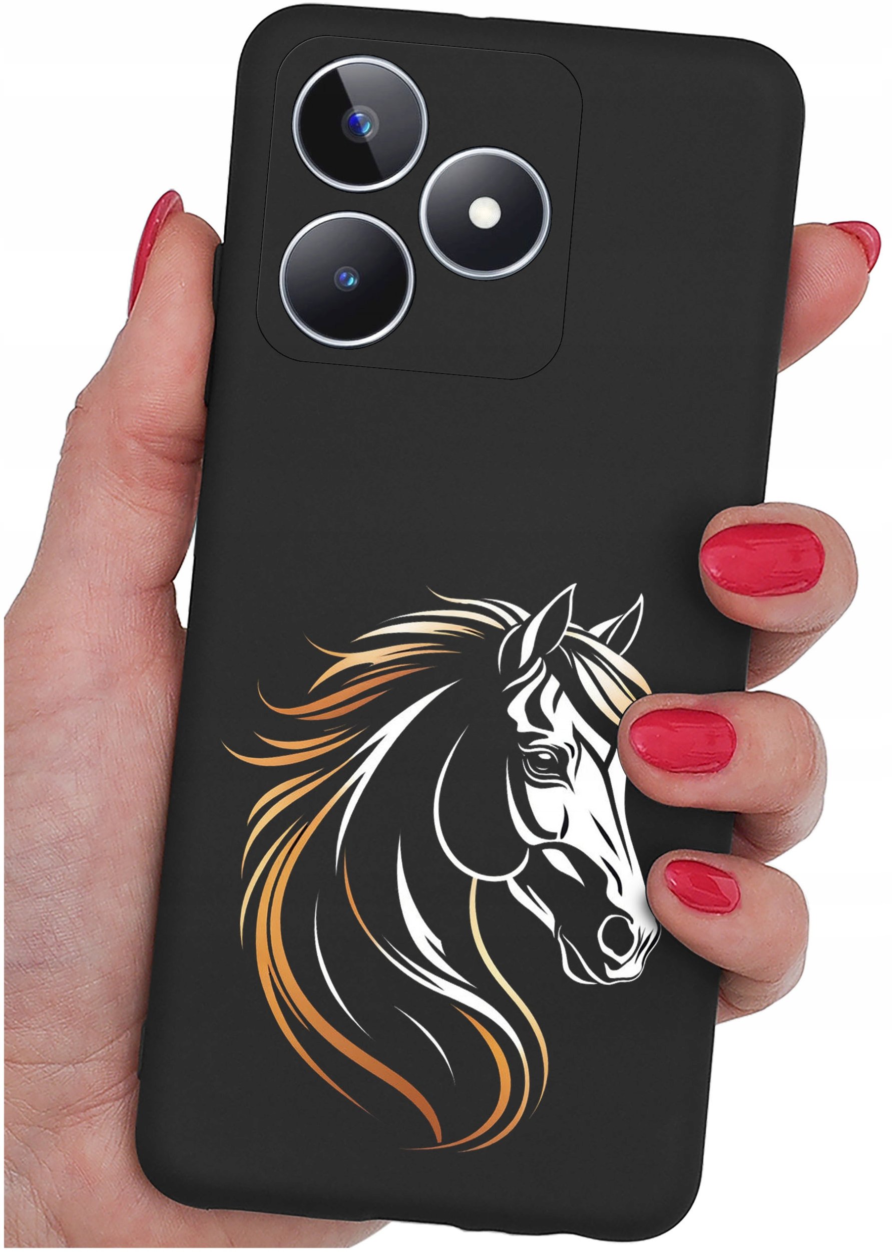 ETUI do Realme C51| C53 WZORY |SILIKONOWE MATT CASE + SZKŁO 9H