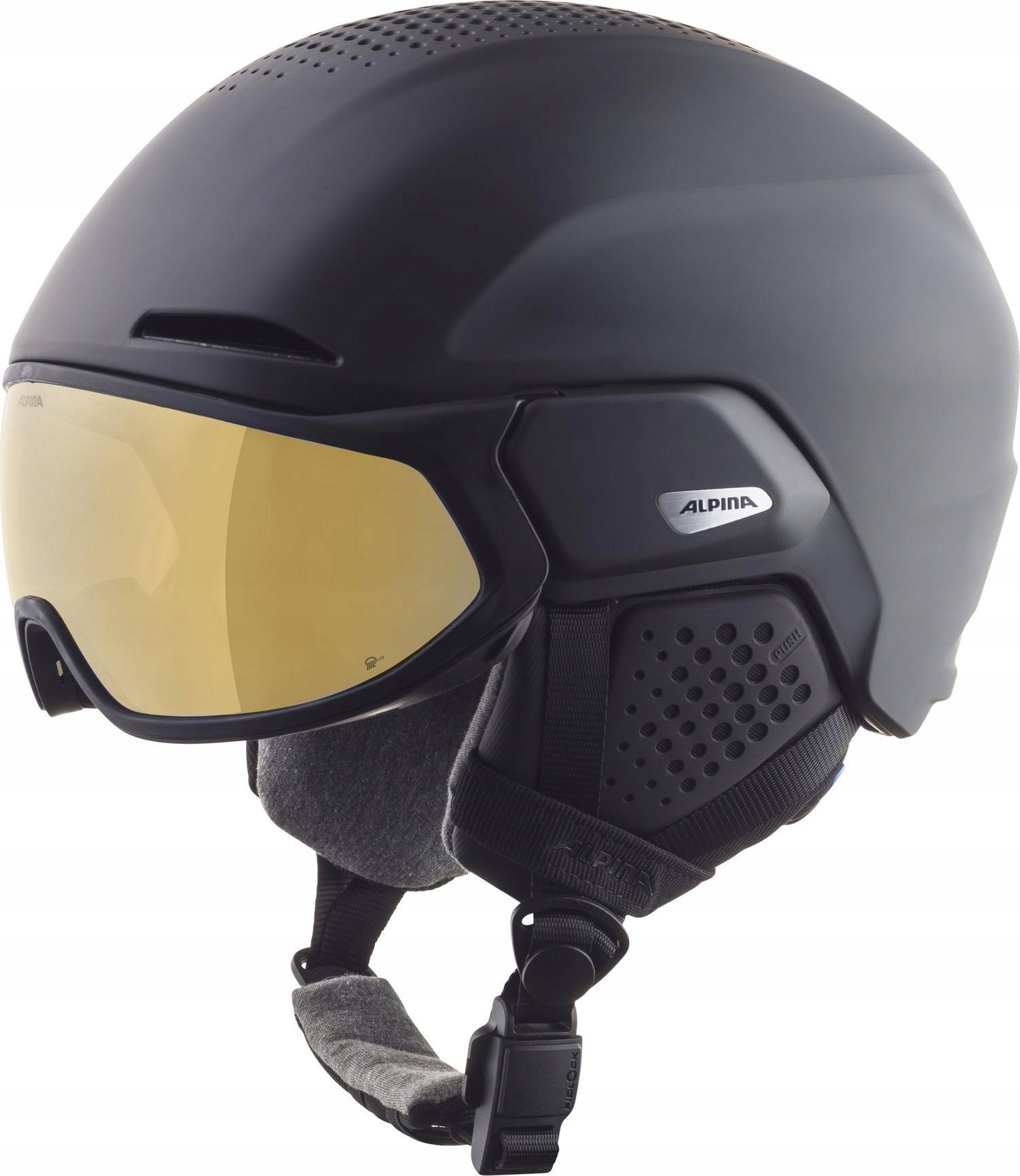 Alpina Kask zimowy ALPINA ALTO Q-Lite black matt (gold mirror) 59-63