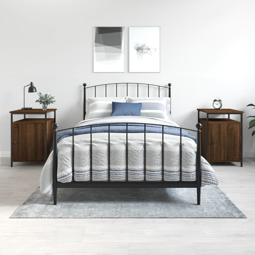 vidaXL Szafki nocne, 2 szt., brązowy dąb, 40x42x60 cm