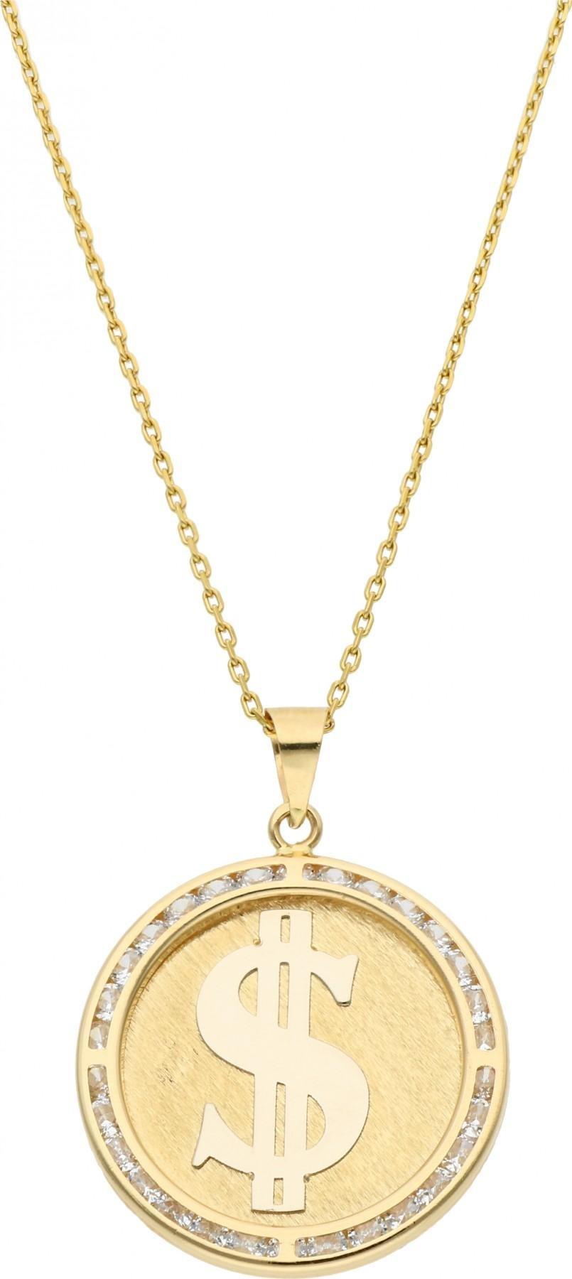 Rosanto Oryginalna złota zawieszka dolar 585 14k