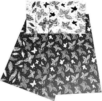 Kartony w motywy czarno-białe 24x24cm 3 arkusze