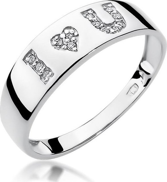 Best Diamonds złoty pierścionek z brylantem 0.07ct 16