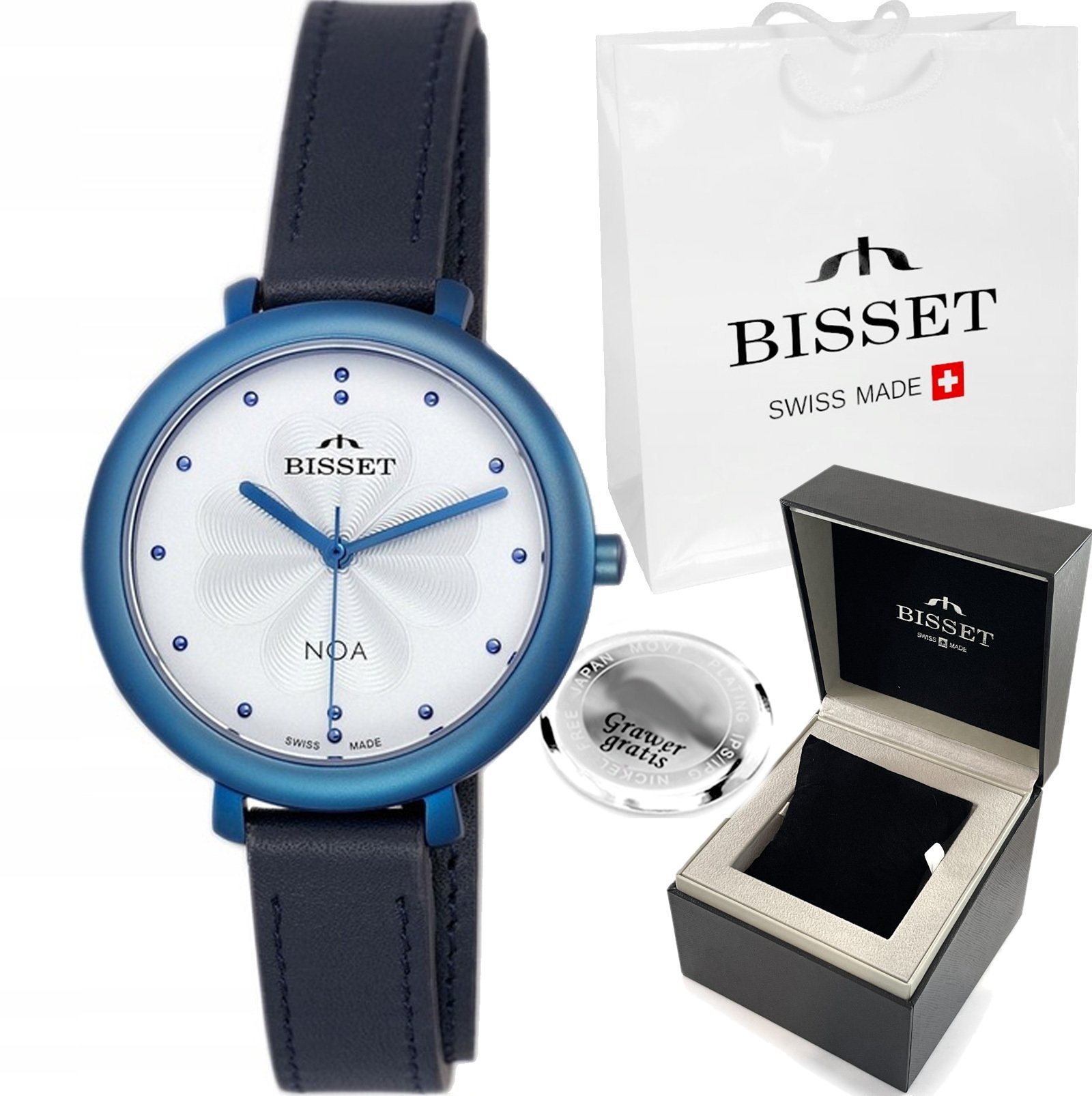 Zegarek Bisset Szwajcarski zegarek damski LORI z grawerem