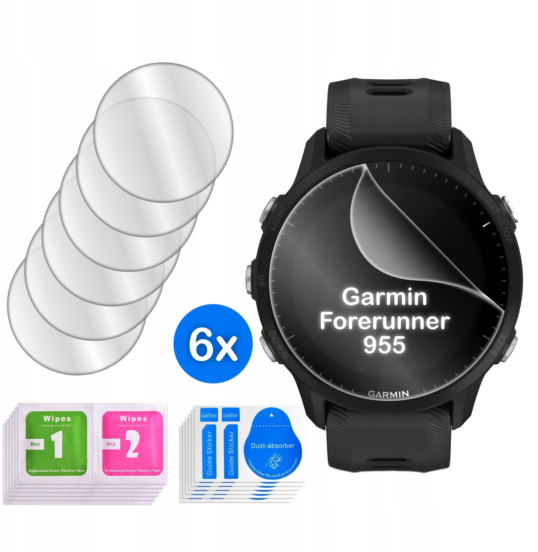 FOLIA do Garmin Forerunner 955 HYDROŻELOWA OCHRONNA na ekran 3D 6 sztuk