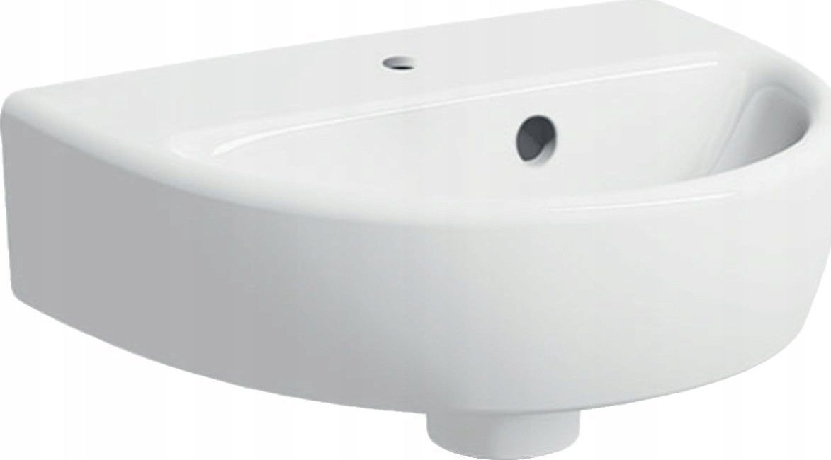 Geberit Selnova Umywalka kompaktowa, B36cm, H15cm, T29cm, z przelewem, z otworem na baterię