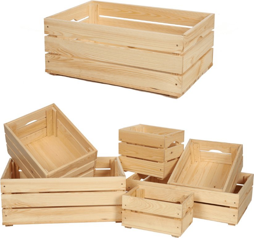 Wamar-Sosenka Drewniana Skrzynia 22x60x40 cm Naturalna Surowa Szlifowana Drewno sosnowe 51 litrów/ Wamar-Sosenka