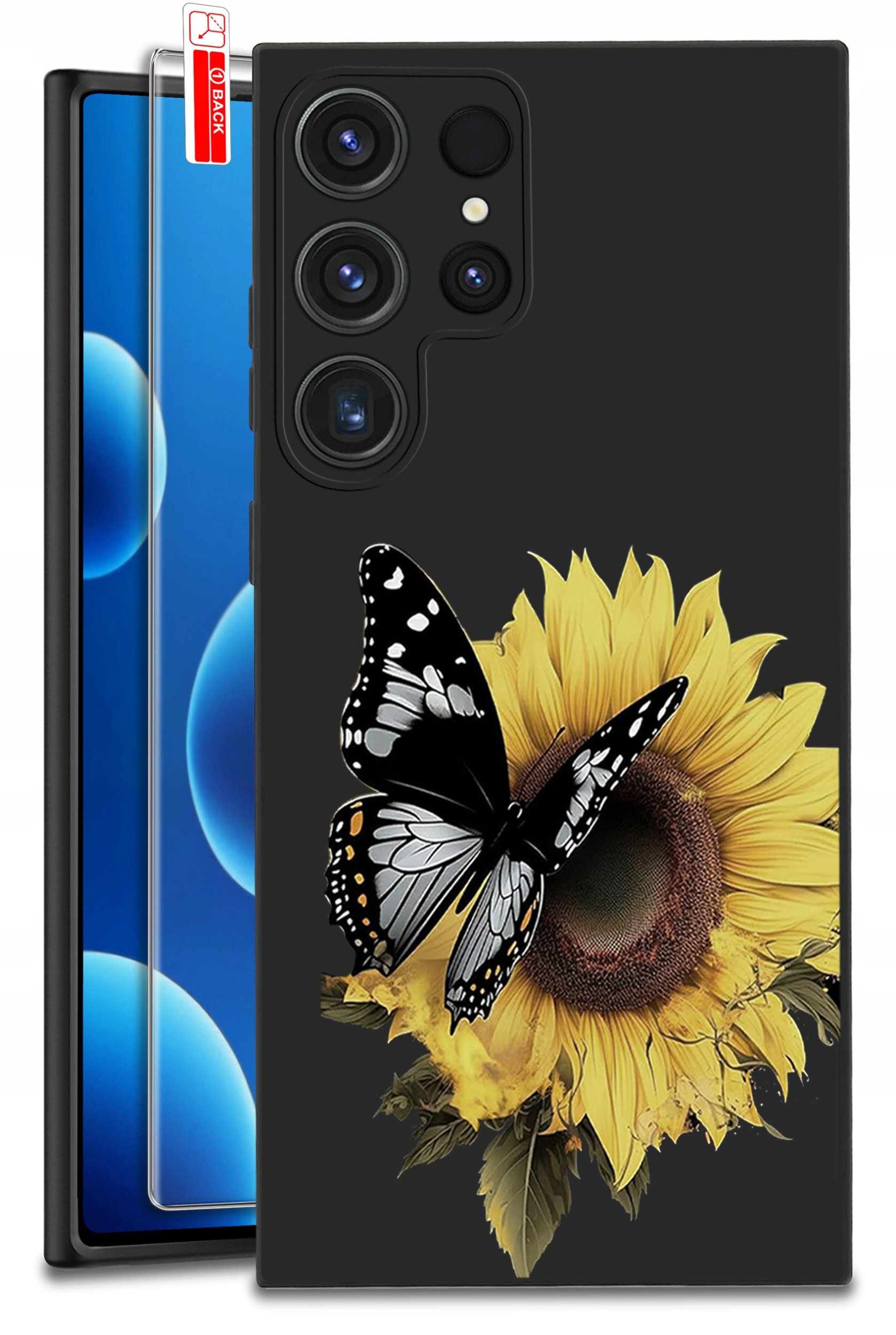 ETUI do Samsung Galaxy S25 Ultra WZORY | SILIKONOWE MATT CASE + SZKŁO 9H