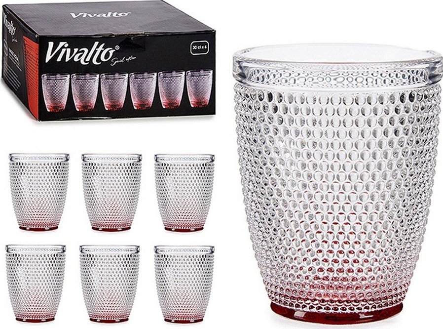 Vivalto Szklanka/kieliszek Czerwony Punkt Szkło (300 ml) (1 uds)