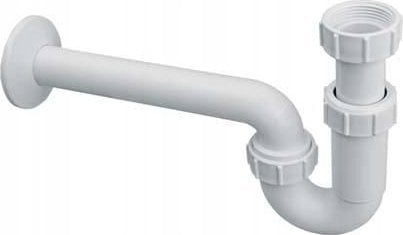 Syfon McAlpine Syfon rurowy umywalkowy 5/4x32 z sitkiem metalowym i korkiem gumowym