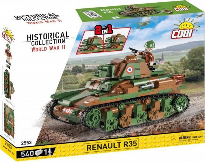 Cobi Historical Collection WWII Francuski Lekki Czołg Piechoty Renault R35 (2553)