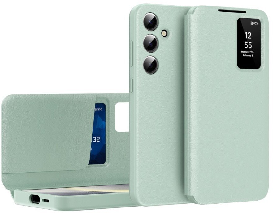 Etui z klapką Smart View Supero do Samsung Galaxy A55, miętowe