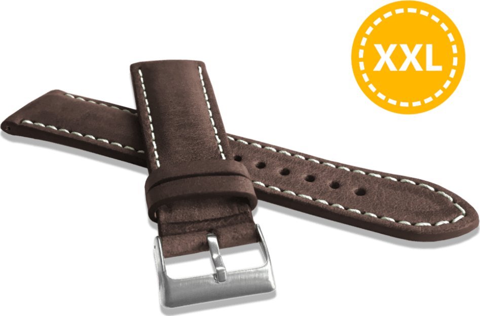 Lavvu LAVVU XXL Naturalnie barwiony brązowy pasek NATURE ze skóry Top Grain - 24 XXL