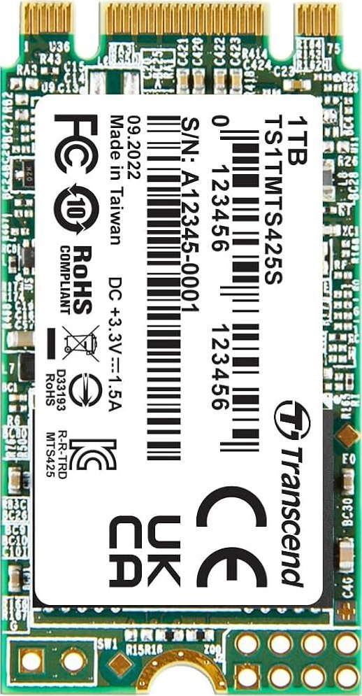 Dysk SSD Transcend 425S 1TB M.2 2242 SATA III (TS1TMTS425S)