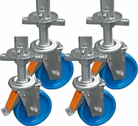 Krause KRAUSE ZESTAW KÓŁEK DO RUSZT. CLIMTEC fi 150mm Z REGULACJĄ WYSOKOŚCI