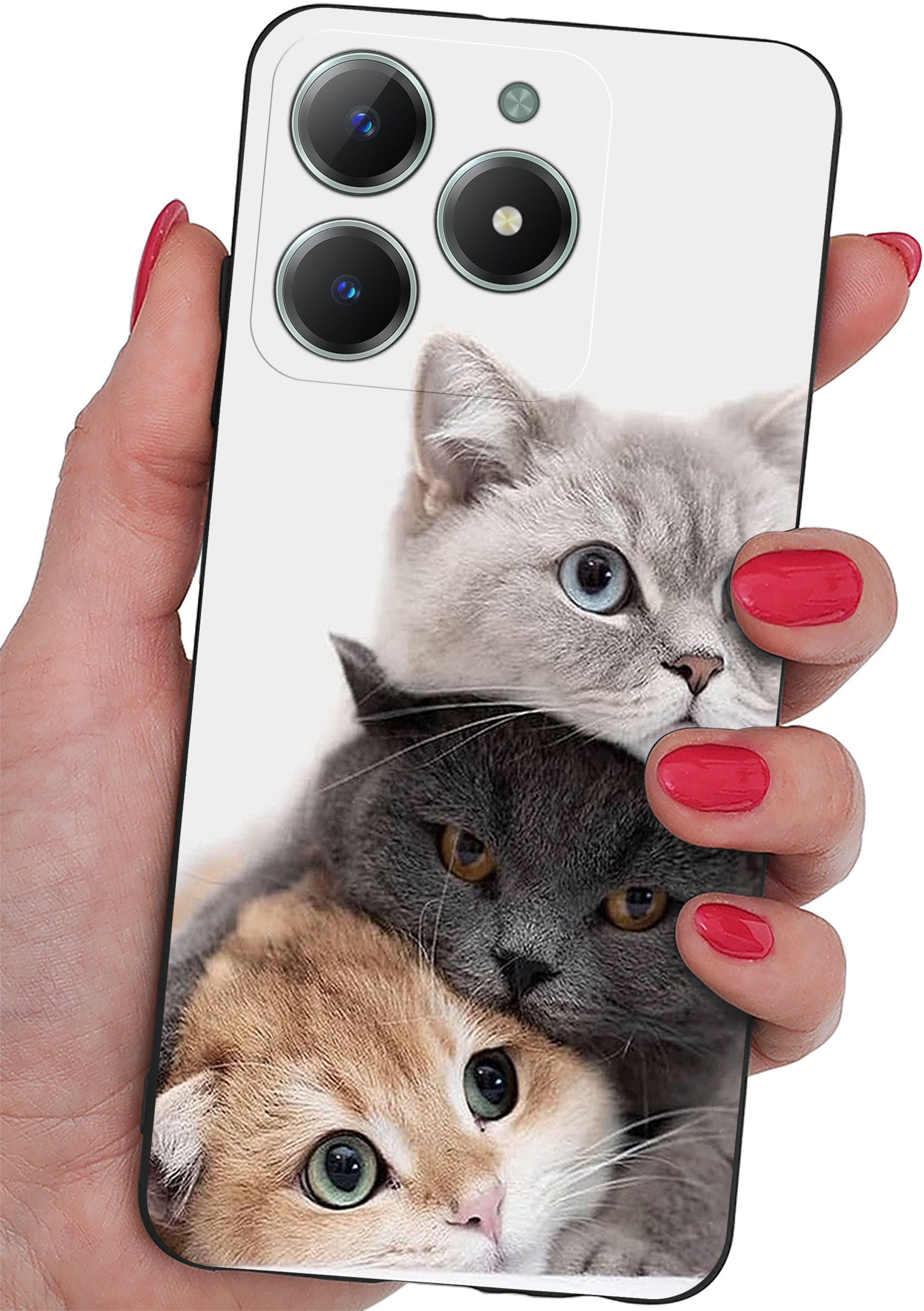 Etui do Realme C61 | C63 WZORY |SILIKONOWE MATT CASE + SZKŁO 9H