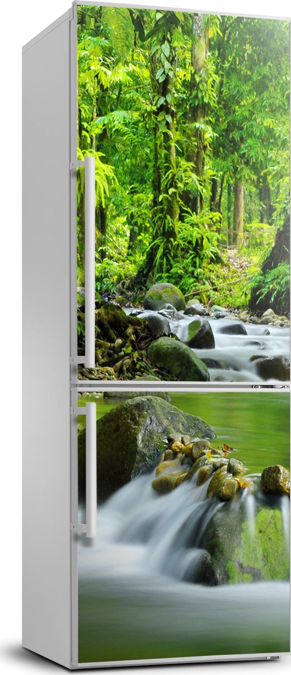 Tulup Naklejka samoprzylepna na lodówkę 70x190 cm Potok górski