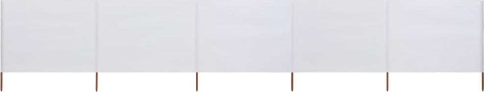 vidaXL Parawan 5-skrzydłowy z tkaniny, 600x160 cm, piaskowa biel