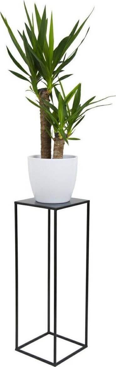 HowHomely Kwietnik nowoczesny czarny 70 cm stojący industrialny LOFT