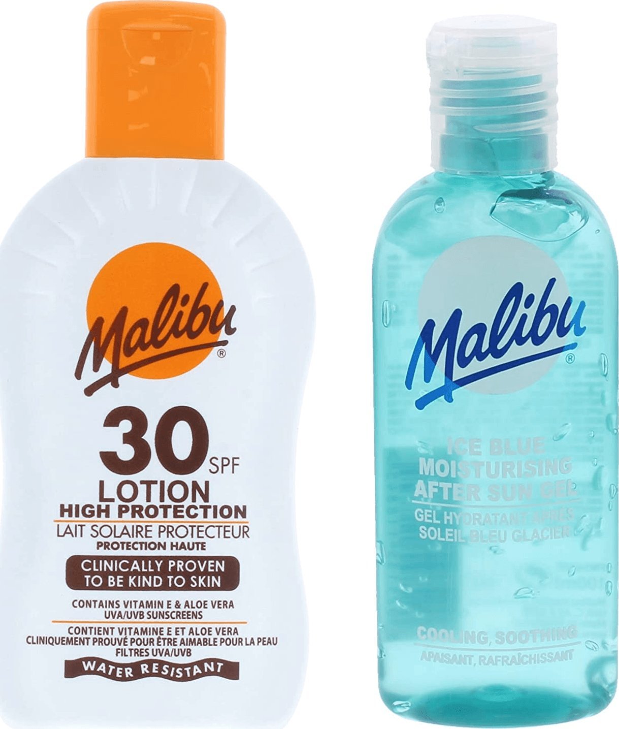 Malibu Malibu SPF30 Wodoodporny Balsam 200ml + Żel Po Opalaniu 100ml