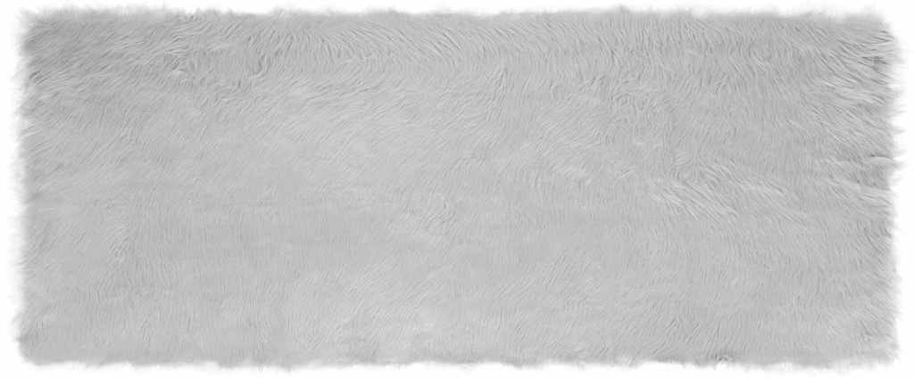 vidaXL Sztuczny szary dywan owczy Poliester 80 x 200 cm