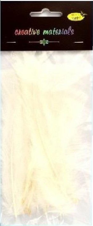 Piórka miękkie białe 15szt