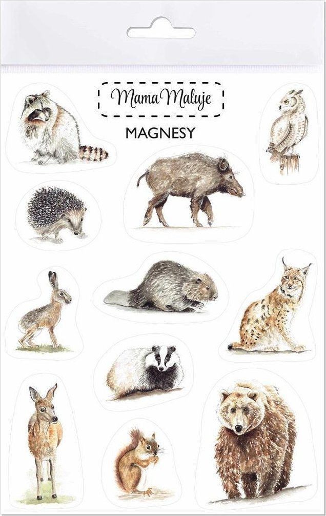 Mama Maluje Magnesy Zwierzęta leśne