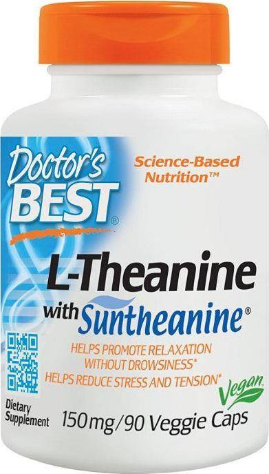 DOCTORS BEST Doctor's Best - L-Teanina z Suntaniną, 150mg, 90 vkaps