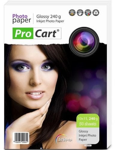 Procart glancets foto papirs A6 (10x15) 240g/m2 50 lapas