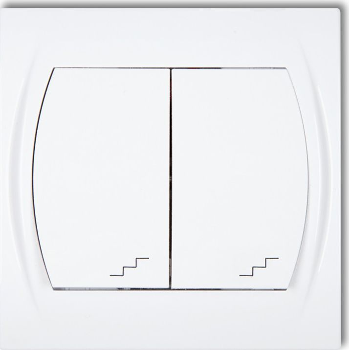 Karlik LOGO Łącznik podwójny schodowy biały LWP-33